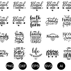 Famille SVG Bundle, Famille de ferme SVG, Citations sarcastiques SVG, Ferme SVG, Mama SVG, Papa SVG, Clipart familial, SVG, Png Cut Files Cricut