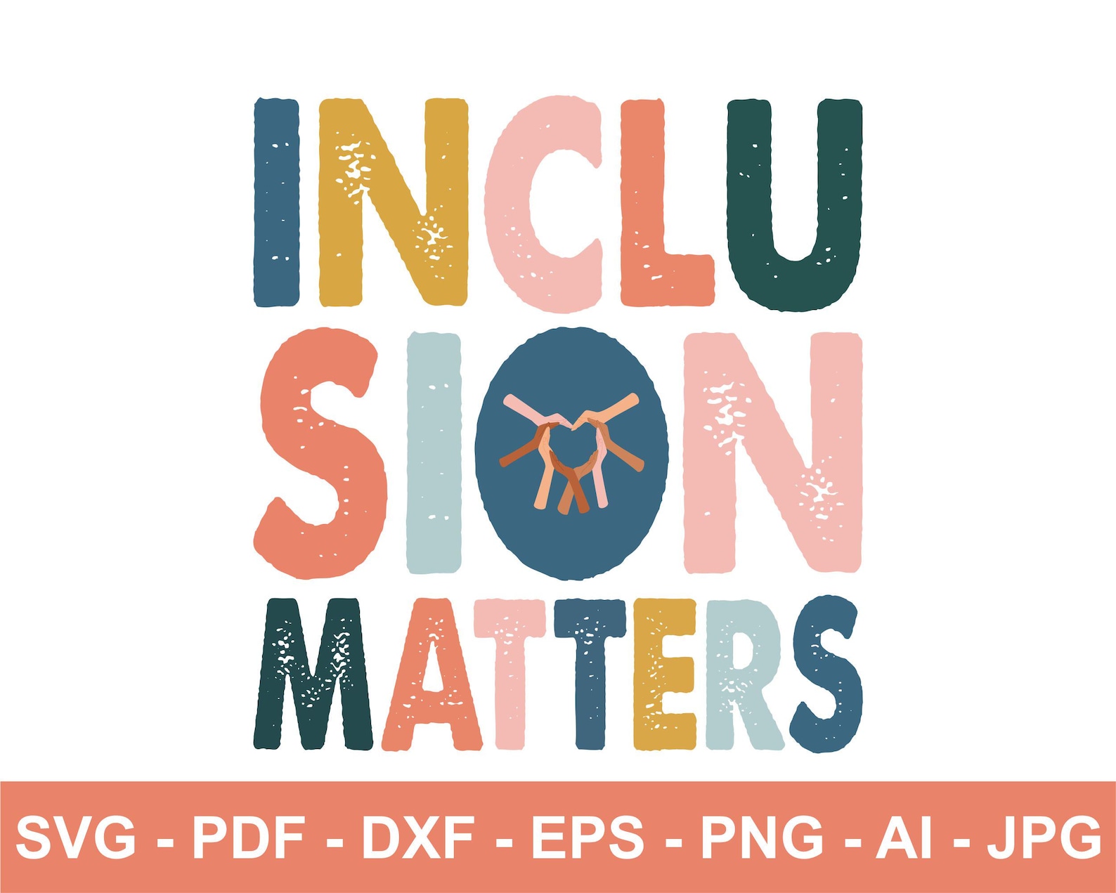 Gift Inclusion Sign Inclusion Svg Png, Autism Awareness Design, Inclusion Matters Clipart ...