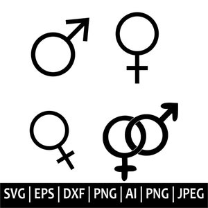 Geslacht symbolen Svg, pictogram Svg, symbool Png, mannelijk vrouwelijk symbool Svg, geslacht symbolen Clipart, symbool Png, sublimatie ontwerp, gesneden bestanden Cricut