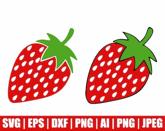 Fresa Svg, Fruta Svg, Fresa Fruta Svg, Fresa Imágenes Prediseñadas, Fresa Vector, Fresa Png,Svg,Dxf Cortar Archivos Cricut Silueta