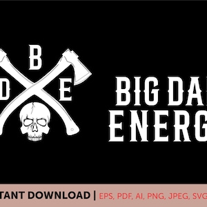 Big Dad Energy Svg, vaders cadeau Svg, grappige vader Svg, stiefvader Svg, voor- en achterkant Svg, vintage verjaardag Svg, sublimatie, digitale download