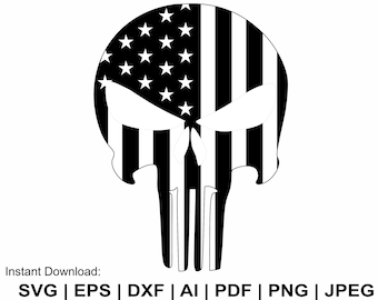 Punisher flag Svg, American Flag Svg, Punisher Svg, Punisher Skull Svg, Sugar Skull Svg, Punisher Clipart, Skull Png Cut Files Cricut