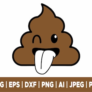 Poop Emoji Svg, Toilet Svg, Poop Face Emoji Svg, Poop Emoji Clipart, Toilet Paper Svg, Emoji Png, Svg,Png Cut Files Cricut Silhouette