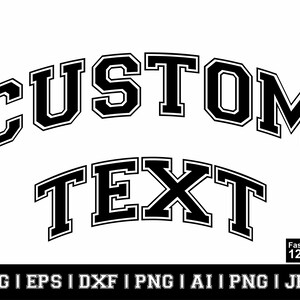 Svg personnalisé, police Svg universitaire personnalisée, texte Svg universitaire personnalisé, Svg universitaire, texte ondulé universitaire Clipart, Png personnalisé, Svg, fichiers coupés Cricut