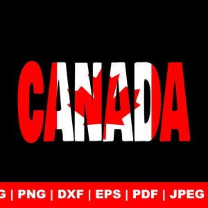 Canadá SVG, True North Strong & Free SVG, Día de Canadá SVG, Bandera de Canadá SVG, Hoja de Arce SVG, SVG canadiense, Archivos de corte Cricut, Descarga instantánea