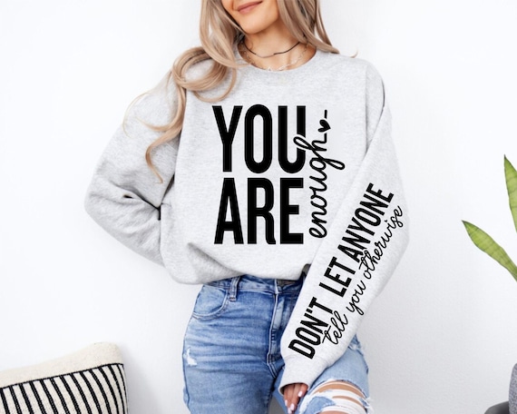 You Are Enough Svg, Mental Health Svg, Self Love Svg, Inspirational Svg, Positive Quote Svg, Christian Svg, Gift For Her, Cut Files Cricut