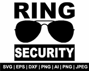 Ring Security Svg, Wedding Svg, Ring Bearer Svg, Sublimation Design, Shirt Svg, Ring Security Clipart, Ring Security Png Cut Files Cricut