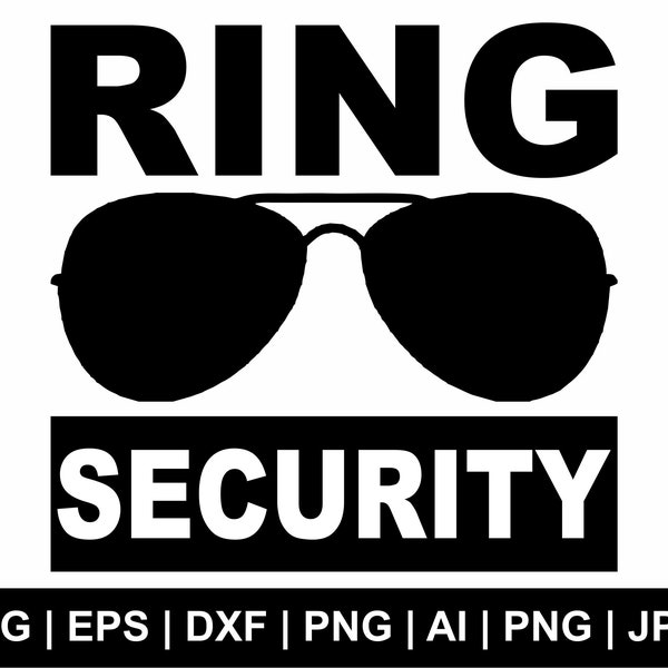 Ring Security Svg, Wedding Svg, Ring Bearer Svg, Sublimation Design, Shirt Svg, Ring Security Clipart, Ring Security Png Cut Files Cricut