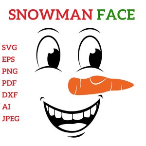 Snowman Faces Svg, Snowman Svg, Christmas Svg, Christmas Snowman Svg, Winter Snowman Shirt Svg, Snowman Clipart, Svg,Png Cut Files Cricut