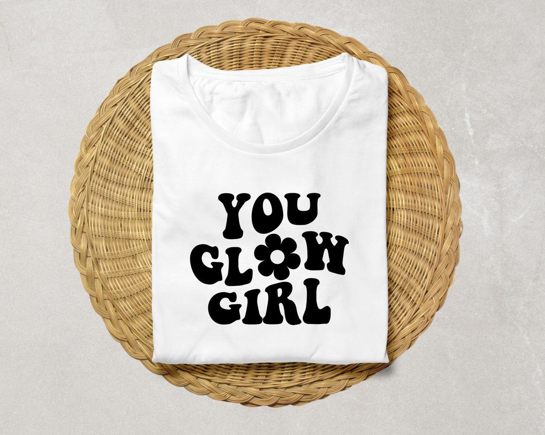 You Glow Girl Svg, Wavy Svg, Wavy Text, Retro Svg, Self Love Svg, Retro ...