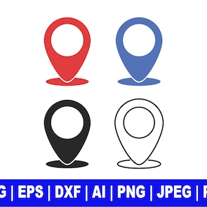 Position Pin SVG, Landkarte Pin SVG, Positionspunkt Markierung SVG, Landkarte Symbol Plotter, Digitaler Download, Cut Datei Cricut Silhouette