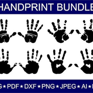 Handafdruk Svg, Hand Svg, Baby Hand Svg, Handafdruk Svg, Print Patroon Svg, Hand Clipart, Svg Cut Files Cricut, Silhouet, Digitale Download