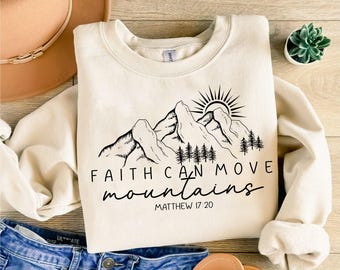 Faith Can Move Mountains Svg, Christian Png, Faith Png, Jesus Png, Bible Verse Png, Minimal Christian Png, Bible Verse Png, Gift For Her