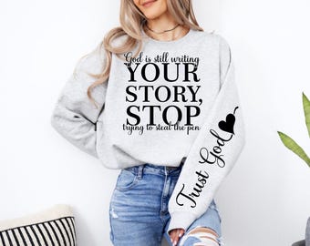 God Is Still Writing Your Story Svg, Trust God Svg, Christian Svg, Faith Svg, Cross Svg, Jesus Svg, God Svg Cut Files Cricut, Silhouette