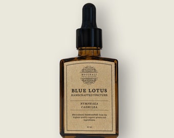 Egyptian Blue Lotus Tincture, Organic Artisan, Additive-Free Ritual Blend, Sacred Ceremony Drops