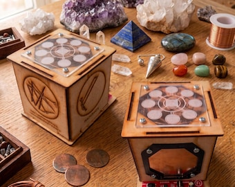 Set of 2 Tepaphones + Free Online Sigil Generator: Ritual Device for Energetic Focus and Symbolic Projection. Radionic Wishing Machine