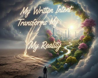 My written intent transforms my reality. Sigil + Radionic Card.