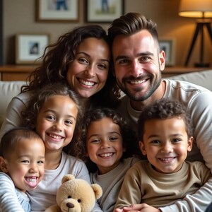 L'affinité d'un lien familial. Cachet / Carte radionique.