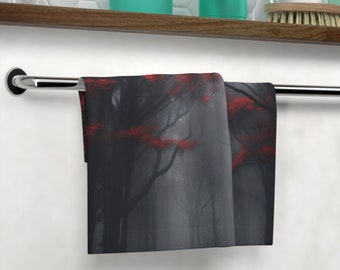 Crimson Canopy Face Towel