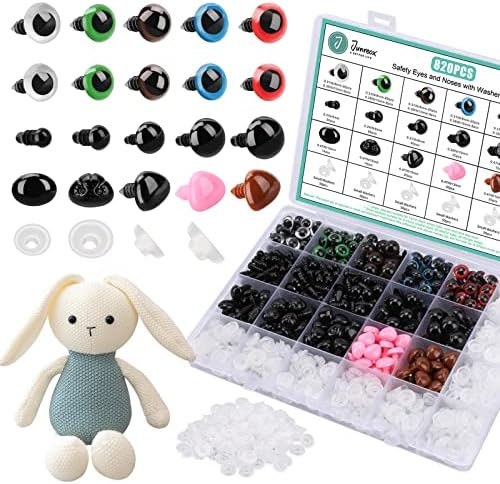 80-pack Plastic Safety Eyes and Noses Plush Animal Making Doll