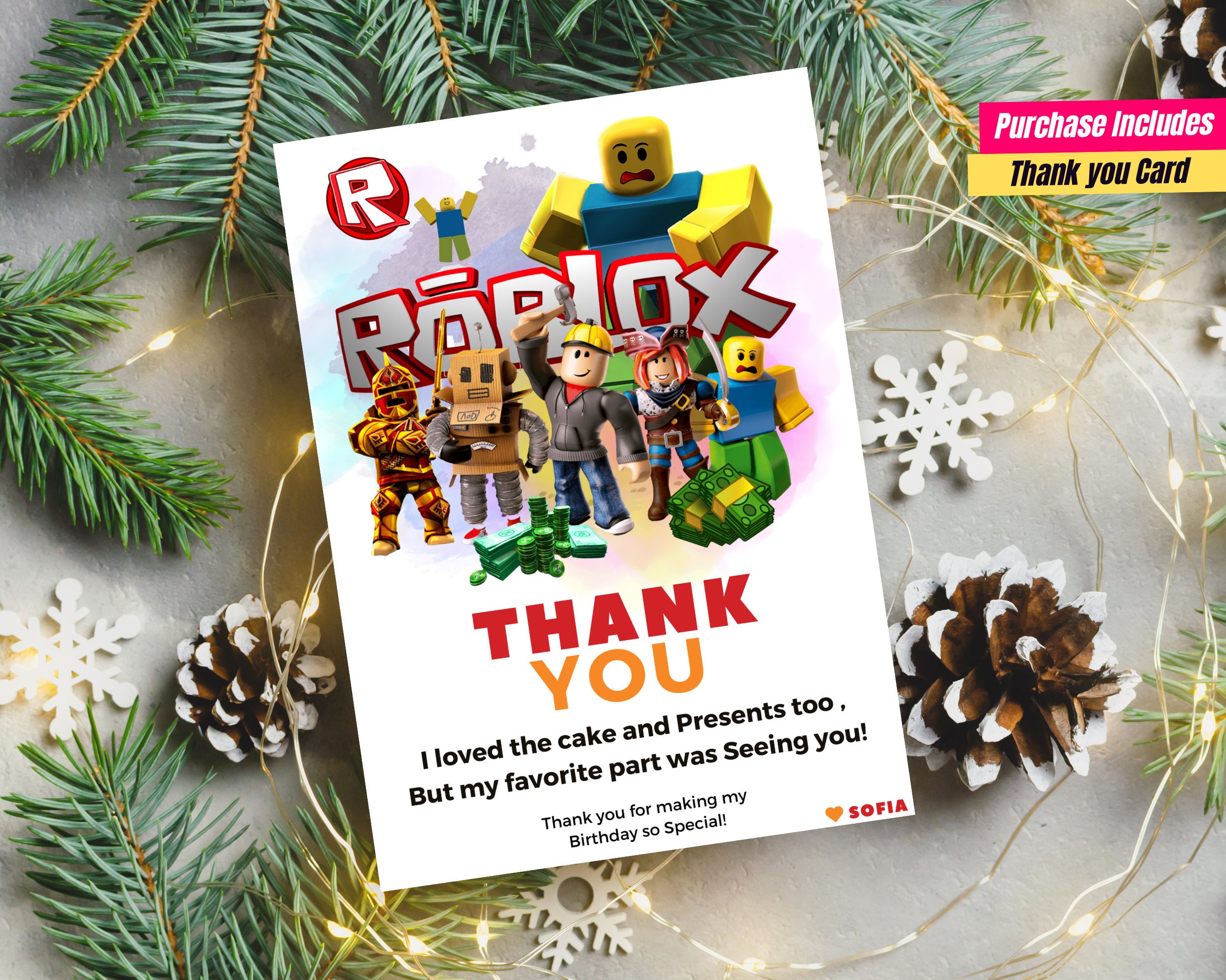 Roblox Birthday Banner, Roblox Birthday Card, Roblox Digital Download ...