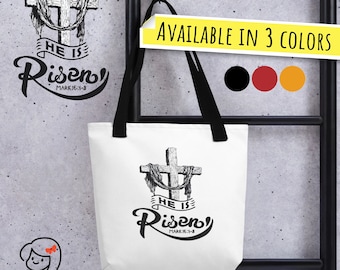 Tragetasche Er ist auferstanden, Ostern Einkaufstasche, Ostergeschenk, religiöse Einkaufstasche, christliche Einkaufstasche, Ostergeschenke, biblische Einkaufstasche