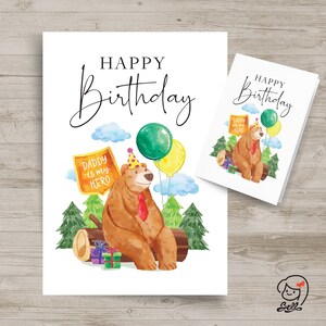お父さんへの誕生日おめでとうカード、パパベアの誕生日、お父さんは私のヒーロー、誕生日おめでとう素晴らしいカード、お父さんへの贈り物