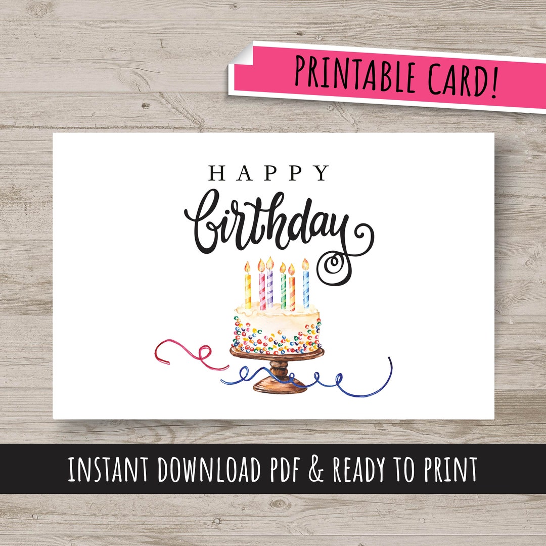 Printable Birthday Card Instant Download Cards for Birthday Birthday Printable Birthday Card Instant Download Cards for Birthday Birthday