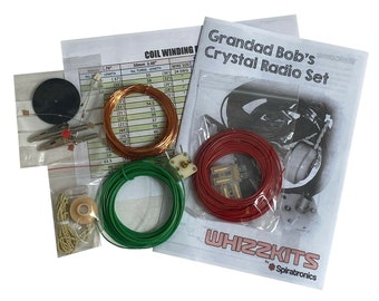 Grandad Bob's Crystal Radio Set Electronics Project Kit Whizzkits Cat Whisker