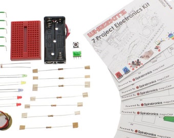 Whizzkit Seven Project Electronics Kit magicCHIP Green Build/Rebuild 7 Projects