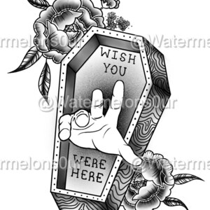 Wish you were here - Tattoo Design