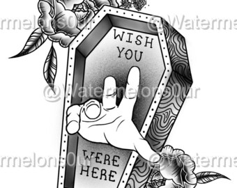 Wish you were here - Tattoo Design