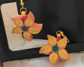 Floral Paper quilled Earrings