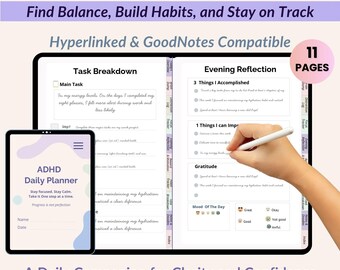 ADHD Daily Planner | Focus, Calm & Productivity Journal for Neurodivergent Minds