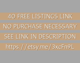 40 FREE LISTINGS || No Purchase necessary || Use the link in the description.