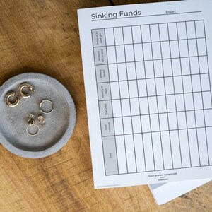 Minimalist Sinking Funds Tracker || Kindle Scribe || PDF || Instant Download Printable Template Minimalist Design
