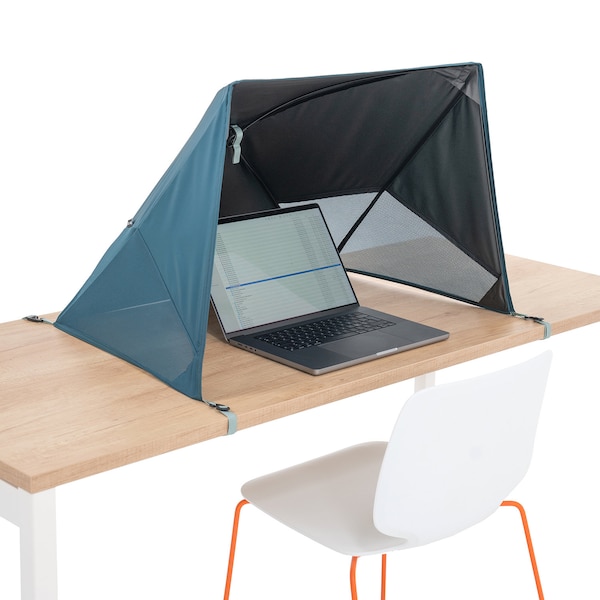 Deployable computer sunshade for teleworkers wishing to see their screen outdoors