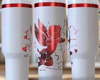 Cupid Silhouette Tumbler Wrap 40 oz. Laser Engraved Digital Design PNG,SVG File Download, Valentines Day Gifts, Gifts for Her, Aesthetic