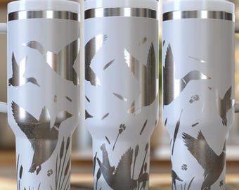 Duck Hunting Tumbler Wrap 40 oz. Laser Engraved Digital Design PNG,SVG File Download, Duck Hunting Gifts, Fathers Day Tumblers, Gift for Him
