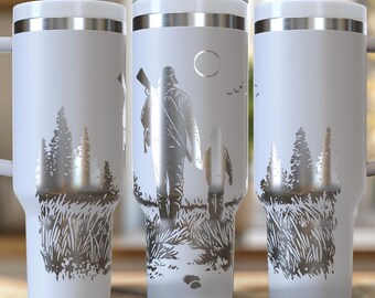 Father Son Hunting Clipart 40 oz. Laser Engraved Digital Design PNG,SVG File Download, Fathers Day Hunting Gift, Hunting Tumblers, Dad & Son