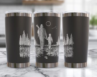 Father Son Golfing Clipart 20 oz. Laser Engraved Digital Design PNG,SVG File Download, Hunting Dad Fathers Day Gift, Father Son Fathers Day