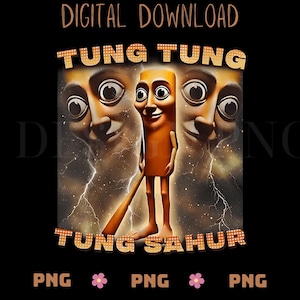 Tung Tung Sahur Funny PNG, Dark Memes design, Funny Tung Tung Tung, Humor Design, Digital download, Instant download