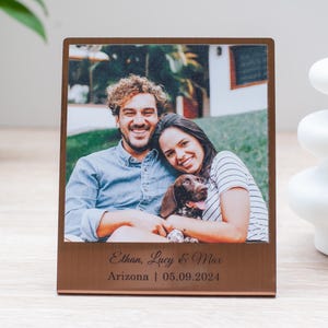 7th Anniversary Personalized Copper Metal Photo Print | Copper Anniversary Gift for Her | Wedding Anniversary Gift for Him | Custom Photo
