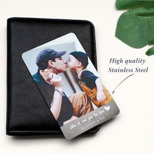 Billetera personalizada con foto, regalo para papá, regalo de aniversario, regalo para esposo, billetera para hombres, regalo de Navidad personalizado para novio