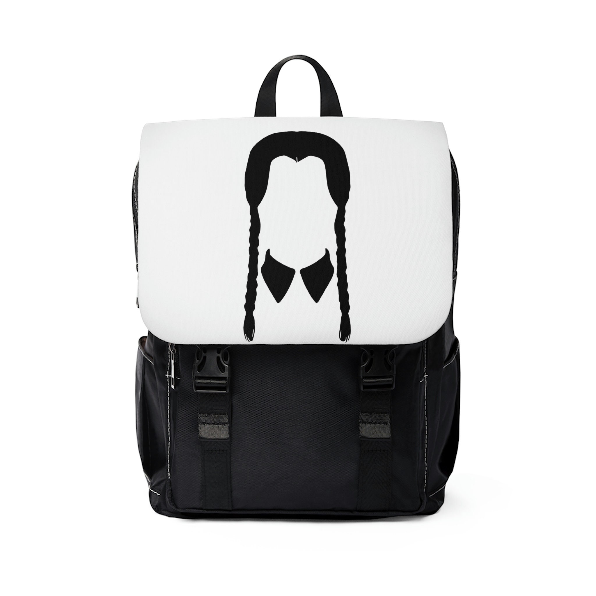 Unisex Casual Shoulder Canvas Backpack | Wednesday Addams