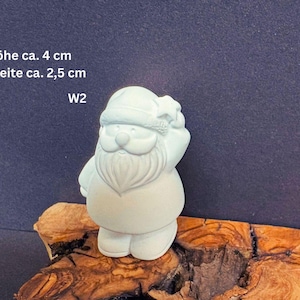 Mini silicone mold / casting mold Santa Claus with star