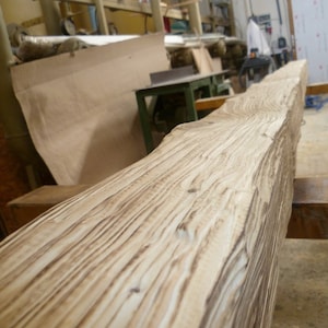 Rustic wooden beams hand-fitted