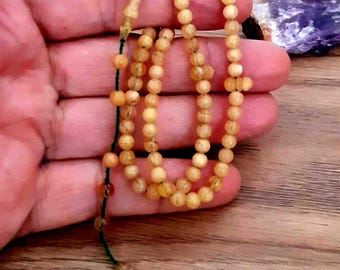 Yellow Bakelite Tasbih – 99 Prayer Beads, Turkish Islamic Rosary, Worry Beads