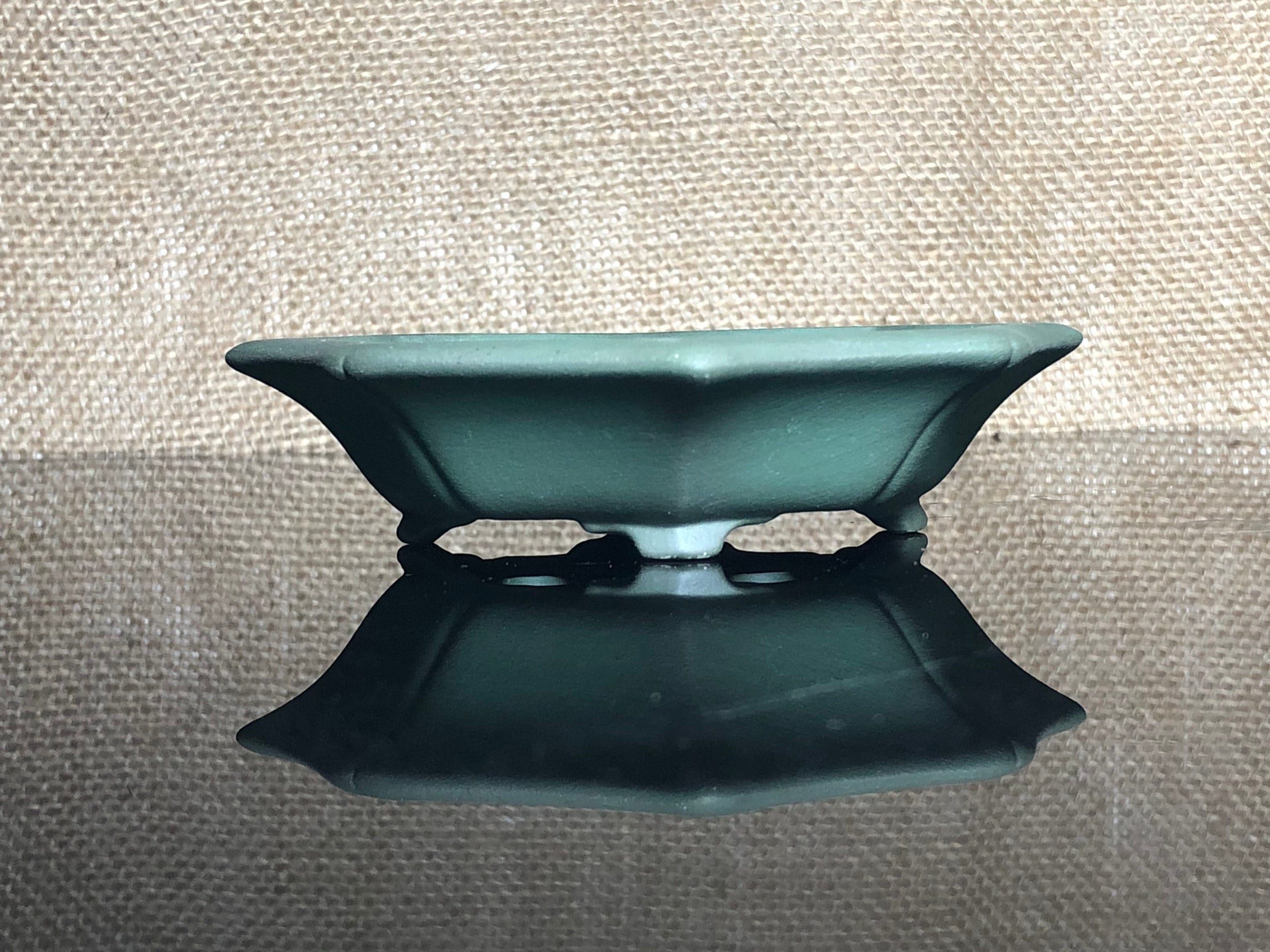 手作り八角陶器盆栽鉢：モスグリーン、4インチ小品サイズ - Etsy 日本