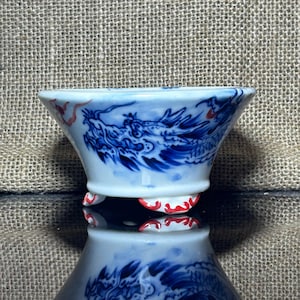 Hand-painted ceramic bonsai pot, handmade 100%, beautiful bonsai tree planting, interior display, tea table, flower planting, size 4.2 inch